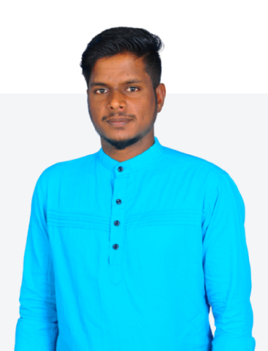 Prasanth in a blue shirt