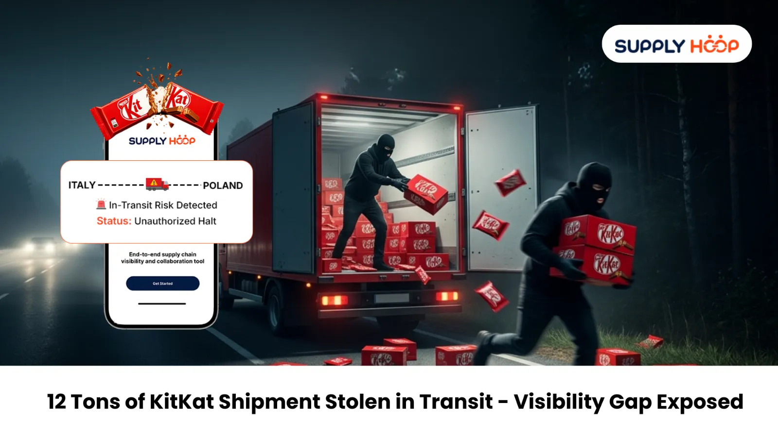 12 Tons of KitKat Shipment Stolen in Transit - Visibility Gap Exposed